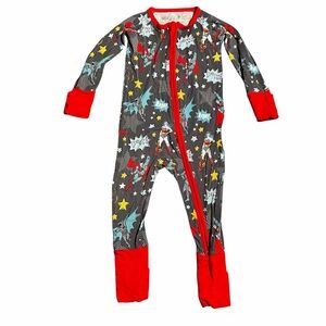Little Sleepies Bamboo Sleeper 6-12 Months DC Justice League Zipper Stretch